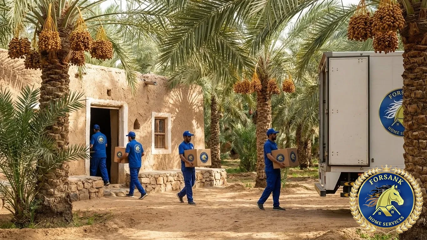 شاحنة تركيب مكيفات كبيرة حديثة تابعة لشركة فــرســانـك تسير على طريق الملك فهد بالدمام