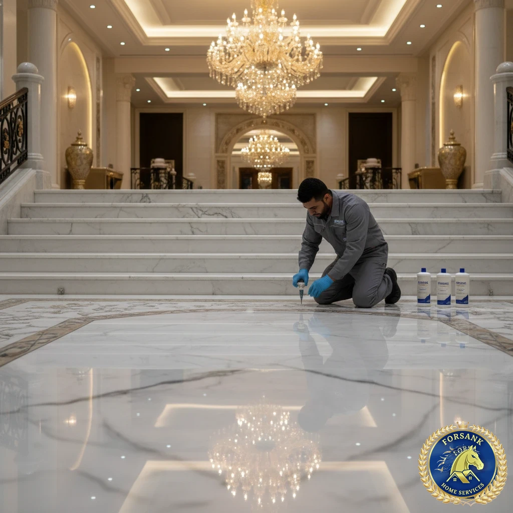 جلي رخام وعمالجة التصبغات والملوحة في جدة