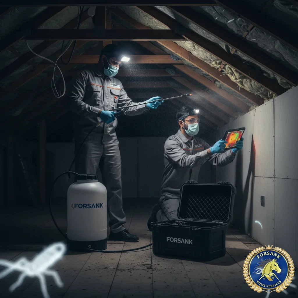 شركة مكافحة النمل الأبيض بالمدينة المنورة - إبادة فورية وضمان - فريق خبراء فــرســانـك